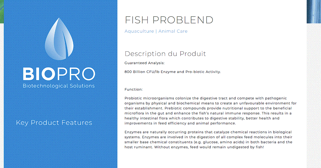 Fish pro blend report