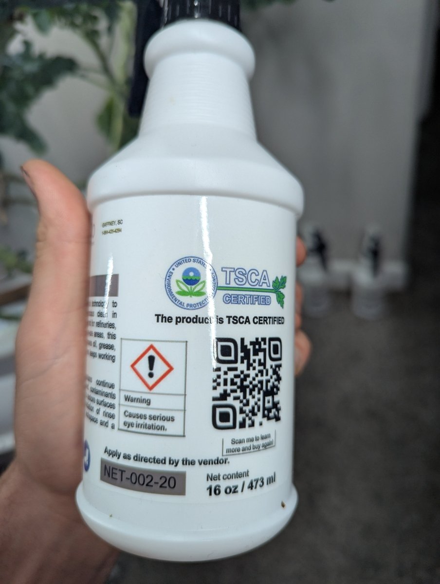 BioSolve natural surfactant cleaning oil spill in industrial site