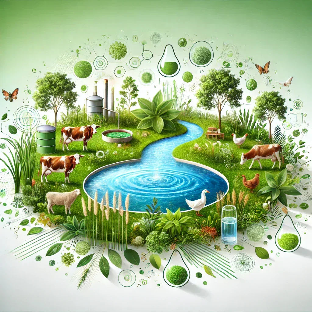 Sustainable Organic Products for Water Clarity, Plant Growth, Waste Management, and Animal Health
