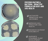 FertiPro enzyme and bacteria formula showing antifungal activity in petri dishes for improved root and soil health