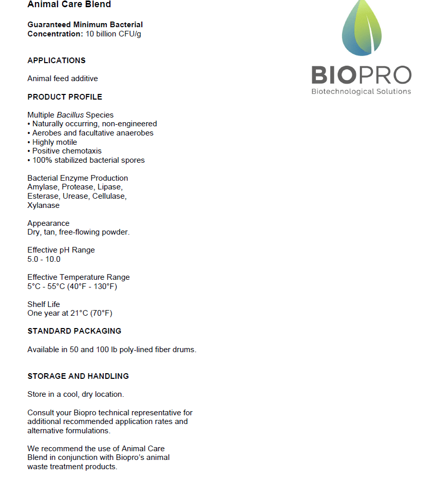 Animal Care, Cattle feed supplements, Ruminants feed supplements, Probiotics for healthy animals, Increase milk production - Biopro Solution
