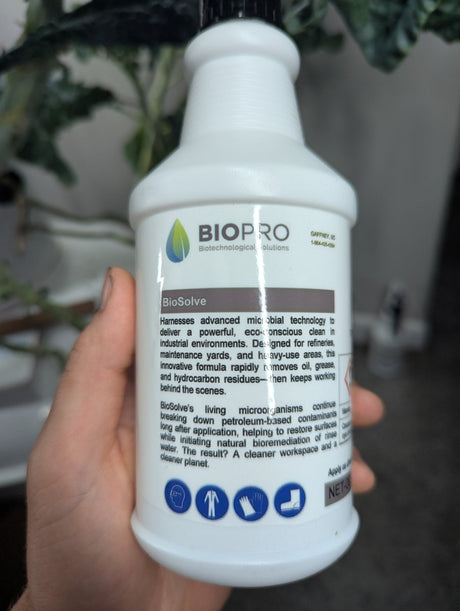 BioSolve– Nature’s Answer to Industrial Oil Cleanup, biodegrading gasoline,diesel,motor oil, BTEX, Xylene, Phenol, Cresol, Biphenyl, Naphthalene and Phenanthrene - Biopro Solution